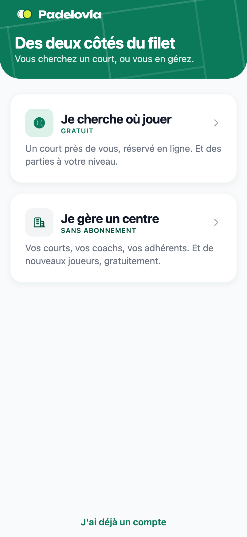 Choisir votre profil